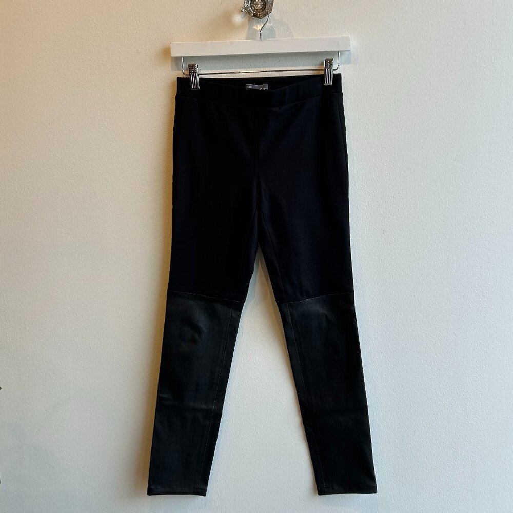 Vince Leather and Ponte Leggings